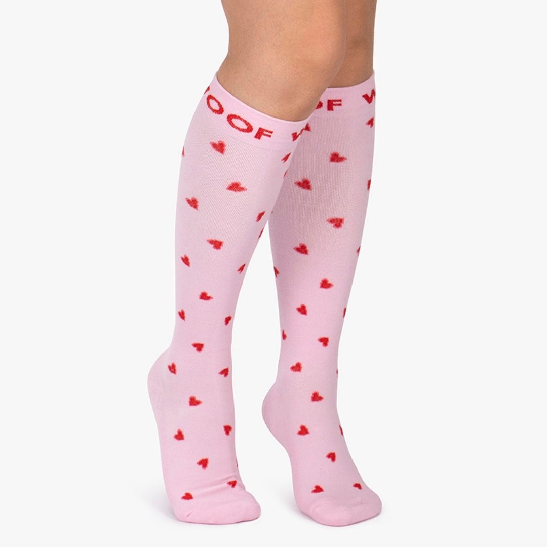 Tiny Hearts Bamboo Compression Socks