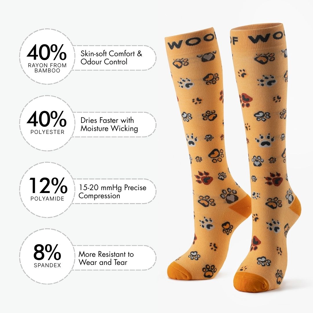 Paws Up Bamboo Compression Socks