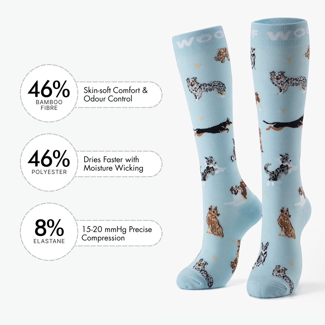 Down Under Dogs Bamboo Compression Socks