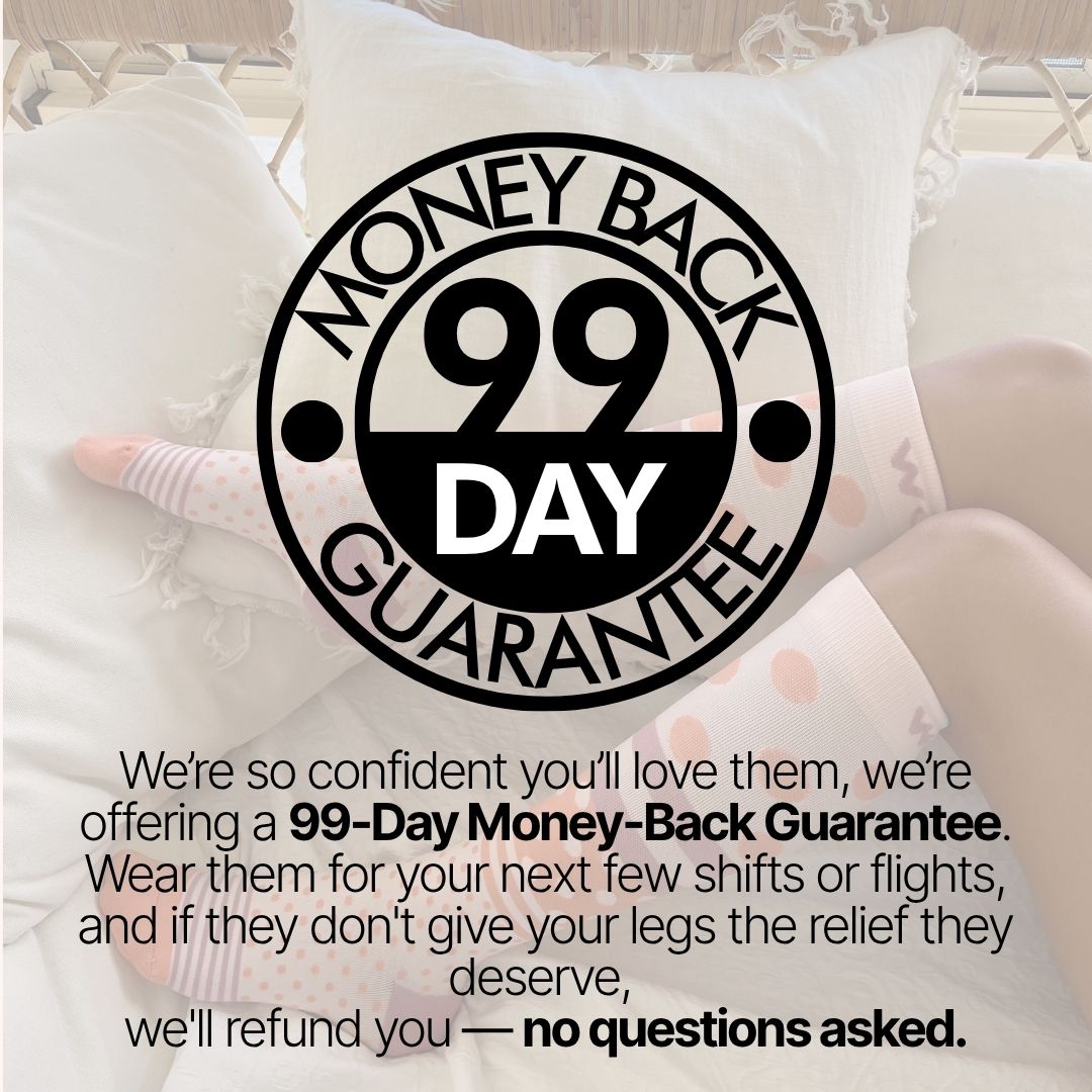 Pressed Flowers Bamboo Compression Socks