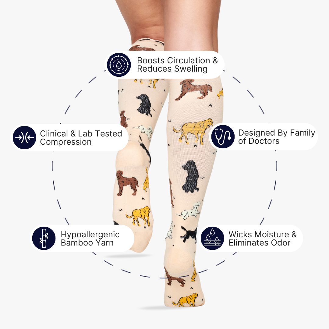 Labradors Bamboo Compression Socks